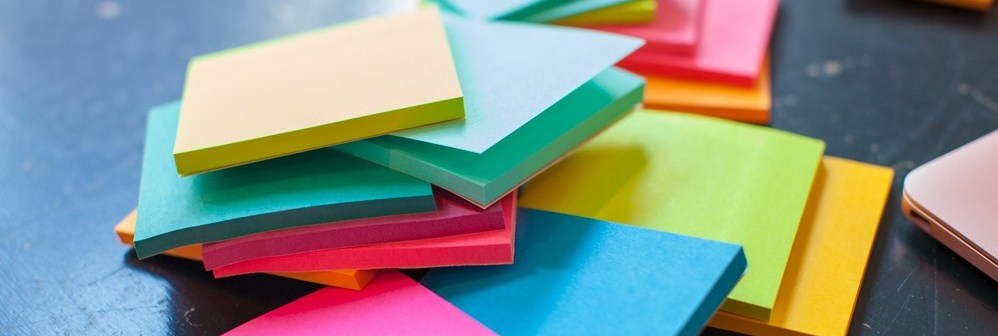 colourful post-its